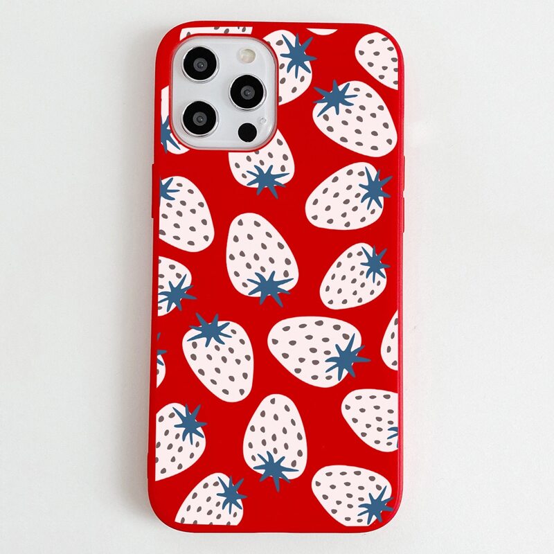 

Strawberry Print Phone Case, Multicolor