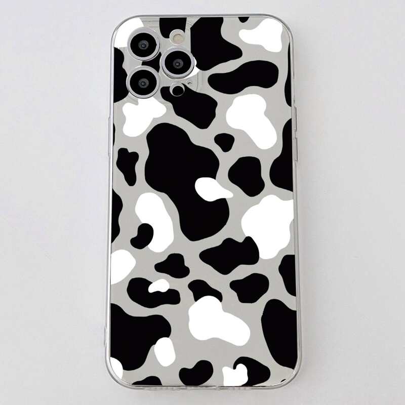 

Cow Print Phone Case, Black and white