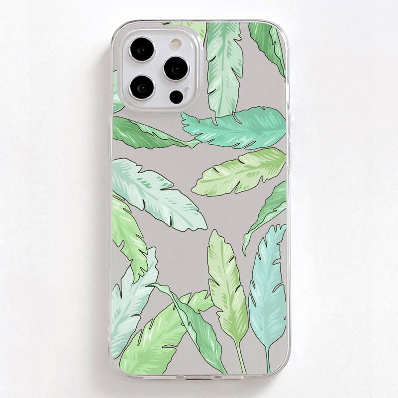 

Leaf Print Phone Case, Clear