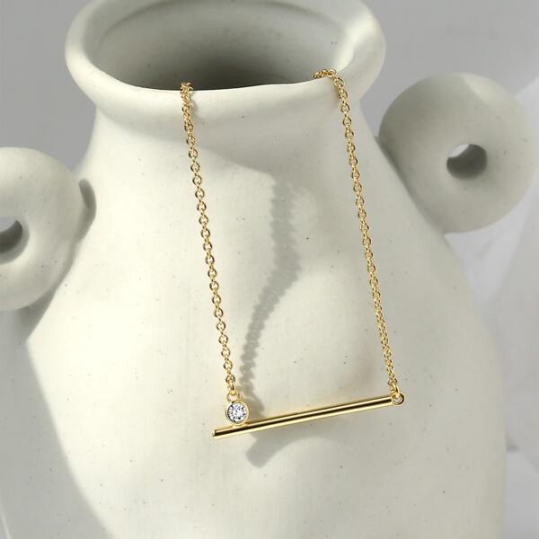 

18K Gold Plated Zircon Decor Necklace