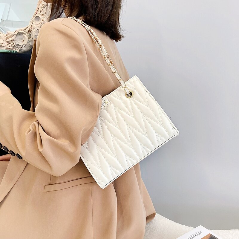 

Quilted Shoulder Bag, Beige