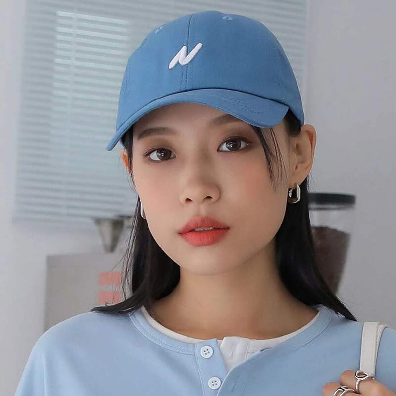 

Letter Graphic Embroidery Baseball Cap, Blue