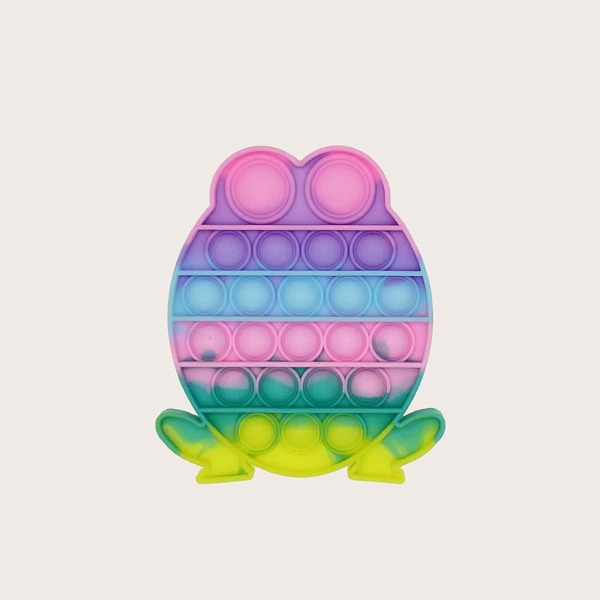 

1pc Frog Shaped Push Pop Bubble, Multicolor