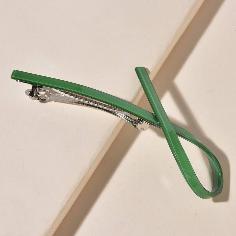 

1pc Simple Hair Clip, Green