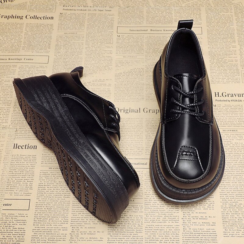 

Minimalist Flatform Oxford Shoes, Black