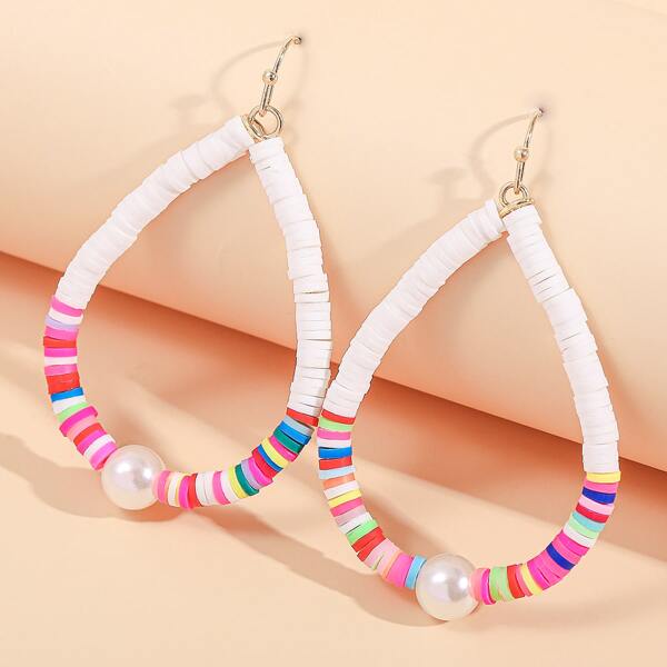 

Faux Pearl Decor Drop Earrings, Multicolor
