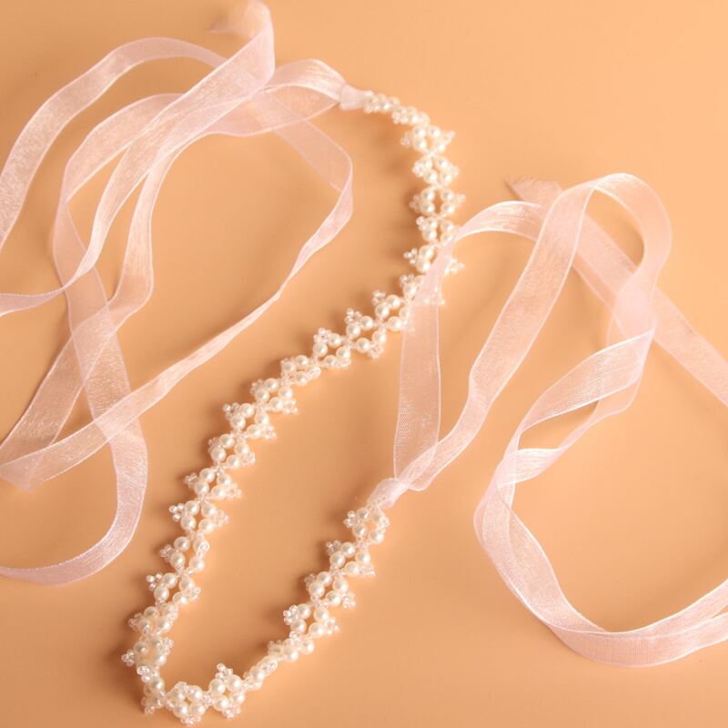 

Faux Pearl Decor Necklace, White