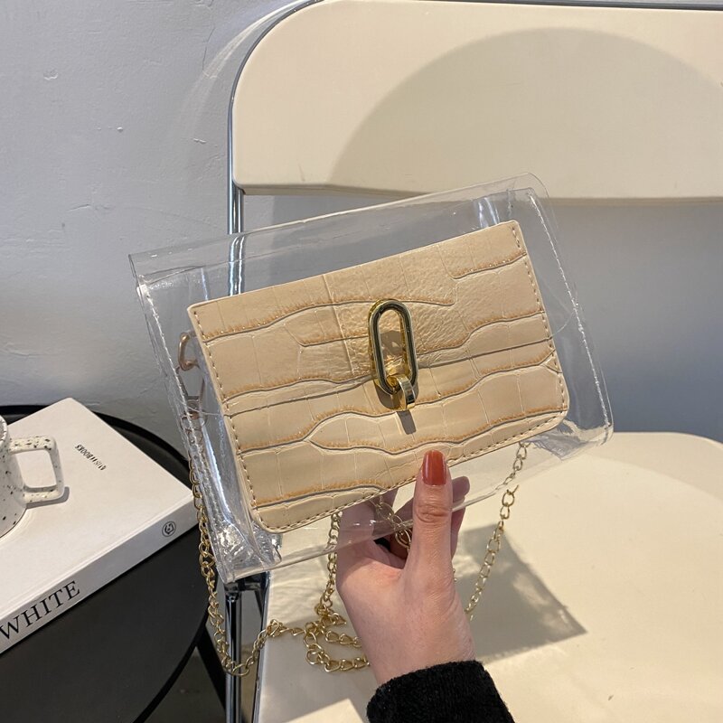 

Croc Embossed Crossbody Bag, Khaki