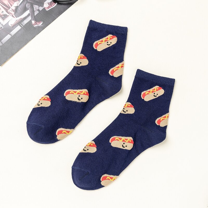 

Cartoon Graphic Crew Socks, Multicolor