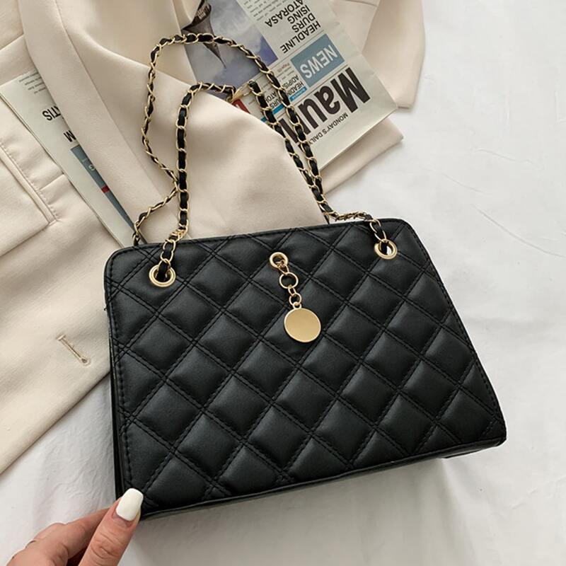 

Quilted Shoulder Bag, Black