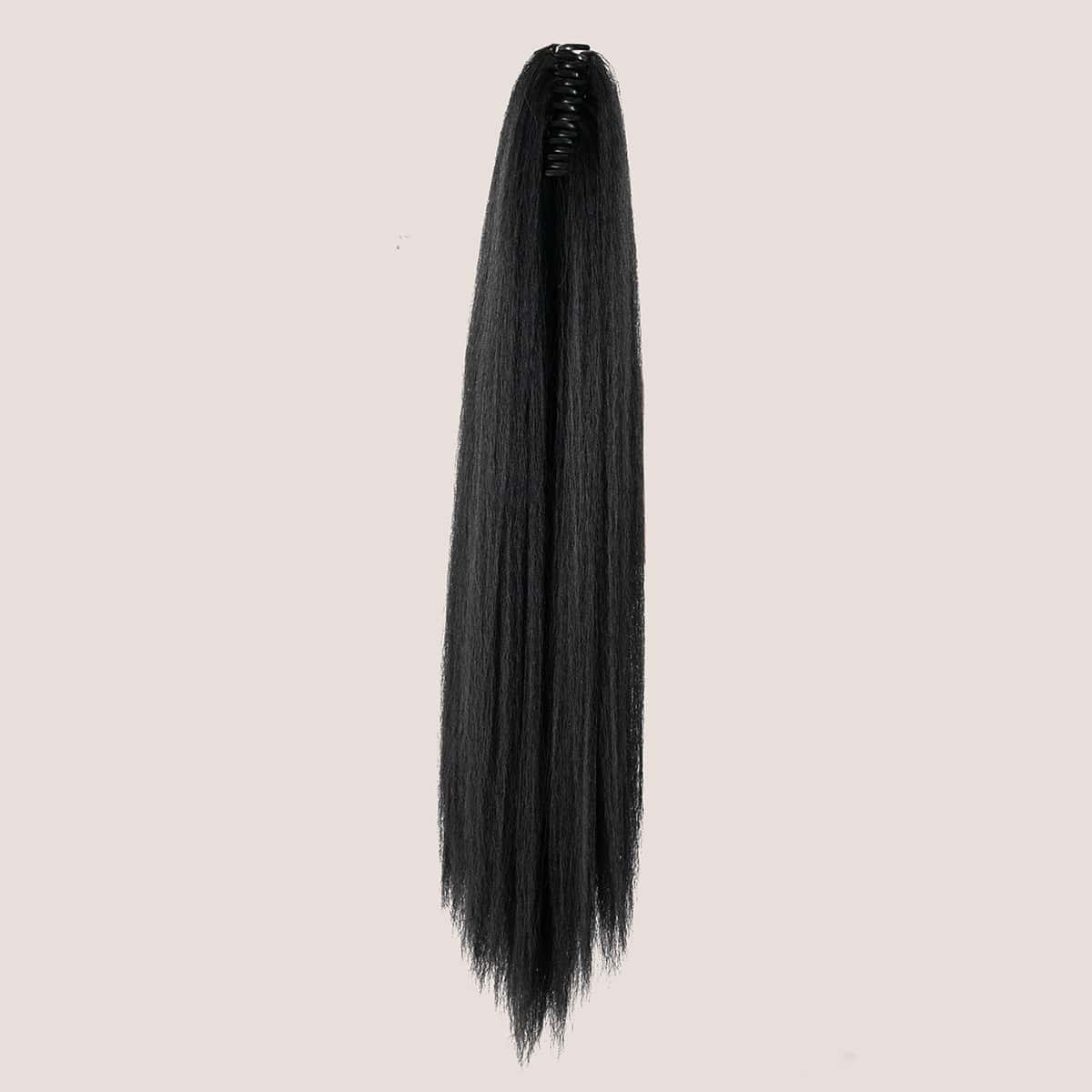 

Long Straight Ponytail Hair Extension With Claw, Black
