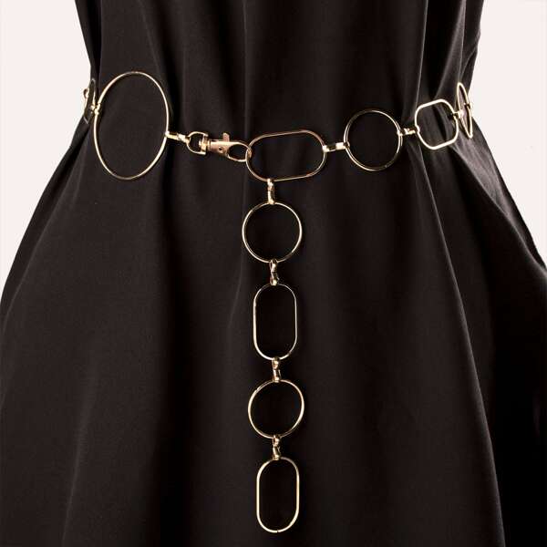 

Geometric Chain Belt, Gold