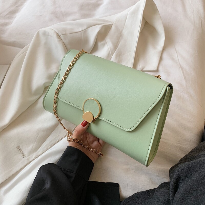 

Minimalist Flap Crossbody Bag, Green