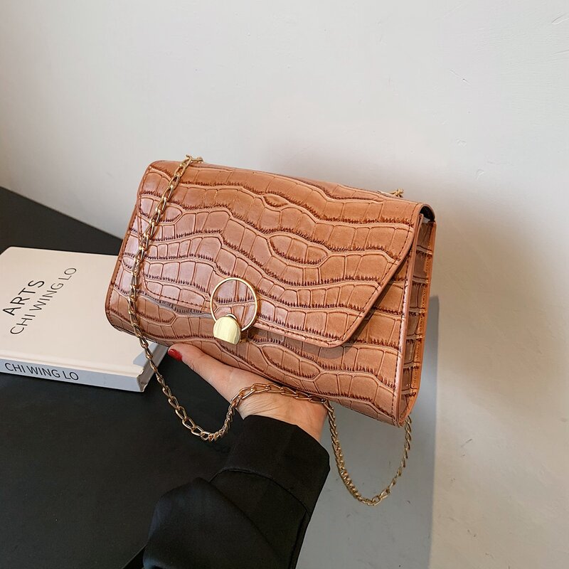 

Croc Embossed Crossbody Bag, Pink