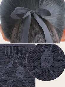 Extensión del pelo Coleta larga rizada - Marrón - Ver 4