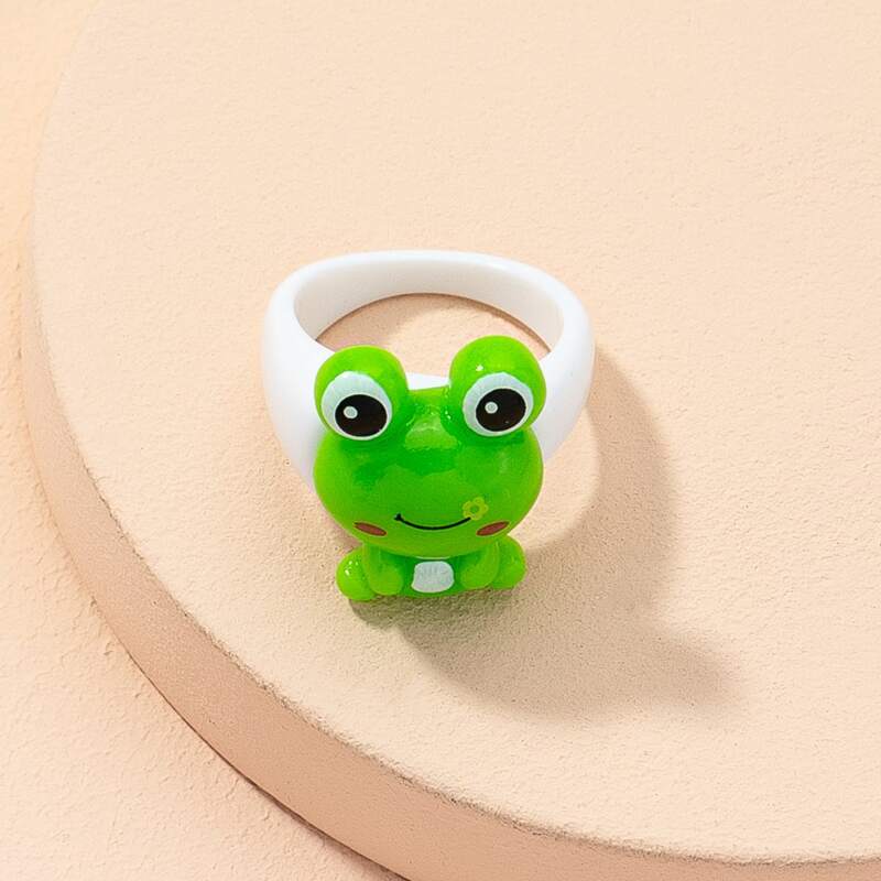 

1pc Frog Design Ring, Multicolor