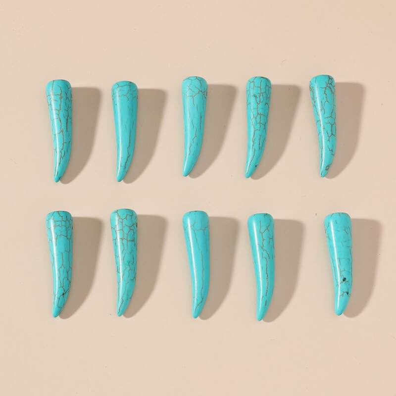 

10pcs Gemstone DIY Jewelry Accessory, Blue