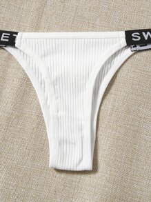 3pack Solid Letter Tape Thong Set - Multicolor - View 3
