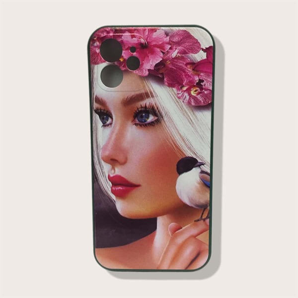 

Girl Painted Phone Case, Dark green