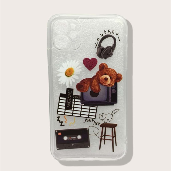 

Cartoon Bear Clear Phone Case
