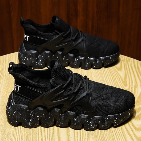 

Men Minimalist Knit Sneakers, Black