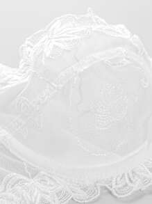 Wingslove 蝴蝶結細節薄透內衣套裝 - 白色 - 查看 3