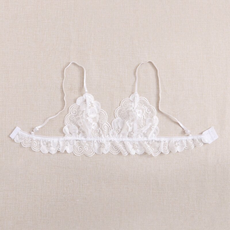 

Floral Lace Bralette, White