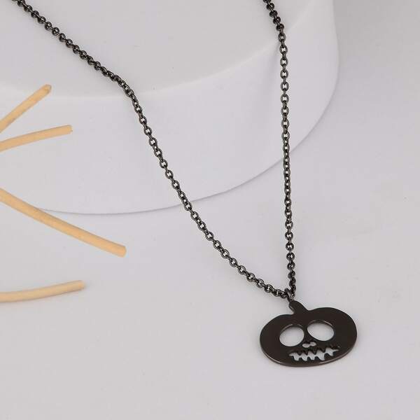 

Halloween Pumpkin Charm Necklace, Gun black