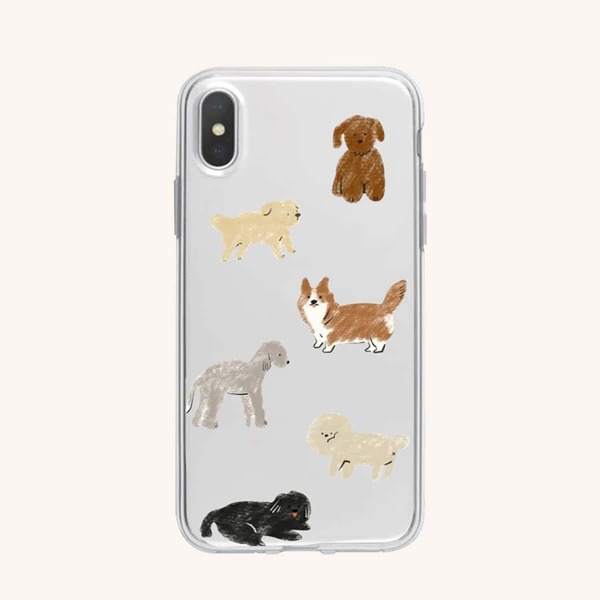 

Dog Painted Phone Case, Clear