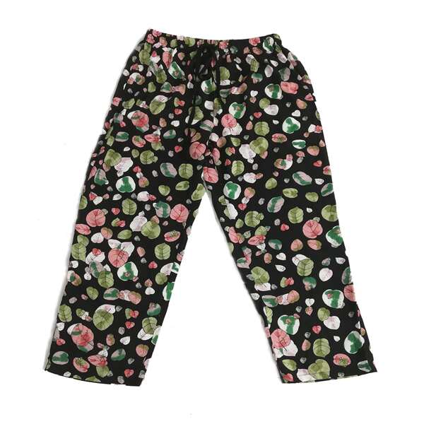 

Allover Leaves Print Sleep Pants, Multicolor