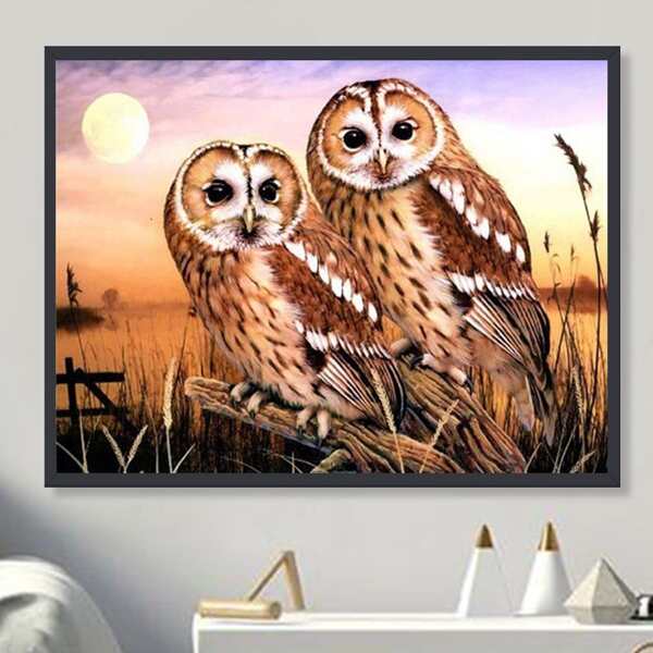 

Owl Print DIY Diamond Unframed Painting, Multicolor