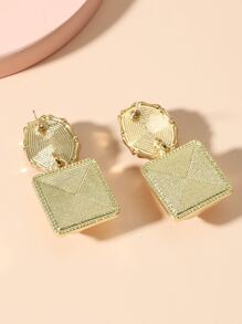 Geometric Design Earrings - Multicolor - View 2