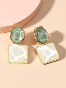 Geometric Design Earrings - Multicolor - View 4