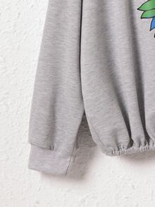 Sudadera LGBT con estampado de slogan con cordón - Gris Claro - Ver 3