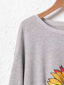 Sudadera LGBT con estampado de slogan con cordón - Gris Claro - Ver 5