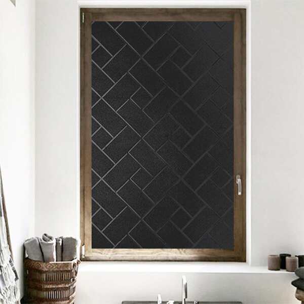 

1sheet Geometric Pattern Window Privacy Sticker, Black