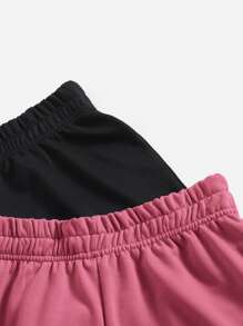 SHEIN EZwear 2 Gói Quần Short Thể Thao Lưng Thun Co Giãn Chắc Chắn - Nhiều màu - Xem 4