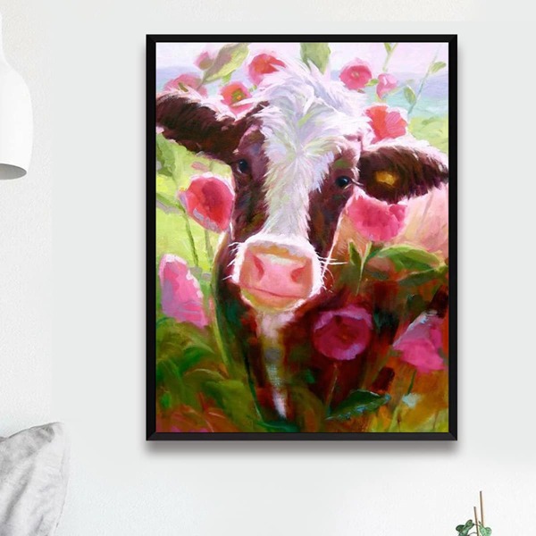 

Sheep Print DIY Diamond Unframed Painting, Multicolor