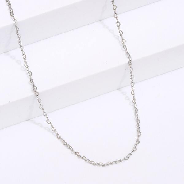 

Heart Decor Necklace, Silver