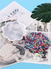 Khuôn Epoxy thiết kế hoa - trắng - Xem 3