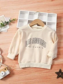 Baby Letter Graphic Sweatshirt - Apricot - View 1
