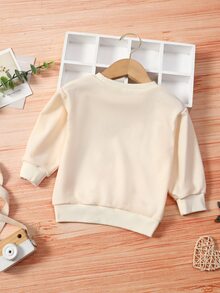 Baby Letter Graphic Sweatshirt - Apricot - View 2