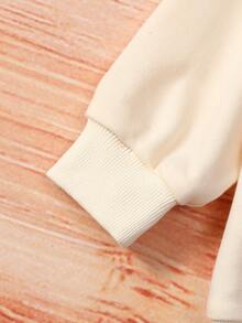 Baby Letter Graphic Sweatshirt - Apricot - View 3