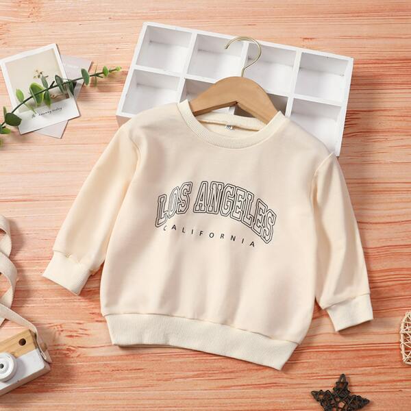 

Baby Letter Graphic Sweatshirt, Apricot