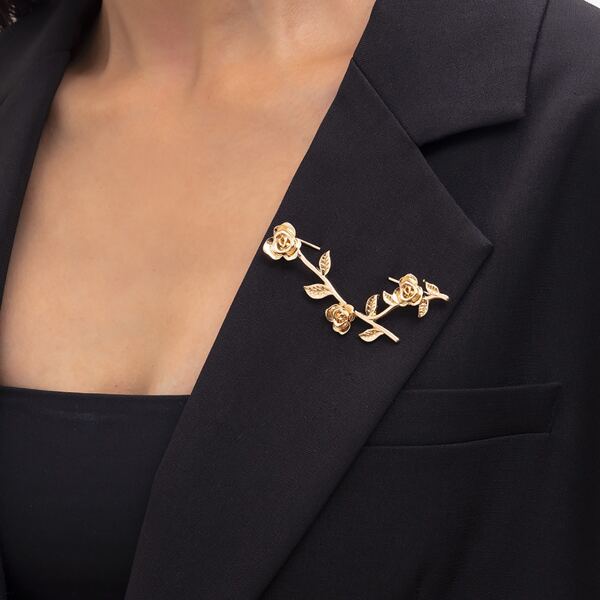 

Flower Design Brooch, Gold