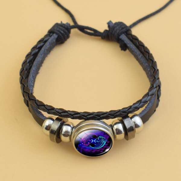 

Constellation Symbol Print Bracelet, Black
