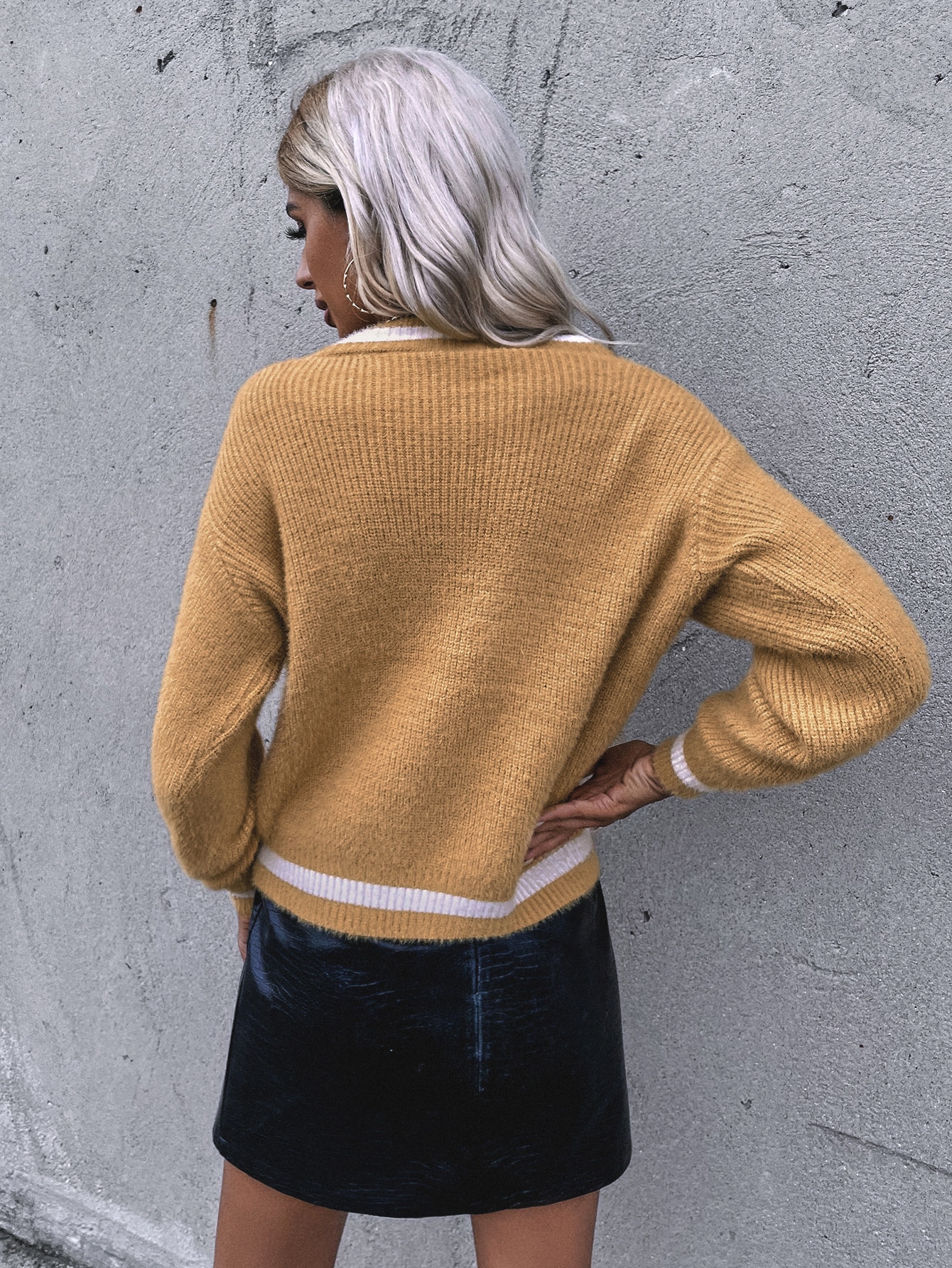 SHEIN Unity Vneck Cricket Sweater SHEIN USA