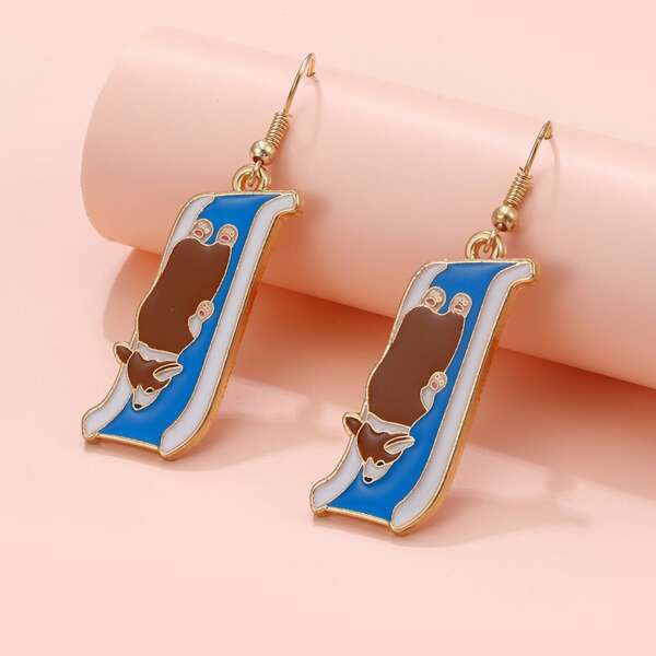 

Cartoon Animal Drop Earrings, Multicolor