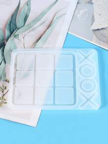 Letter Graphic Epoxy Mold, Clear Tic Tac Toe Silicone Mold For DIY - White - View 2