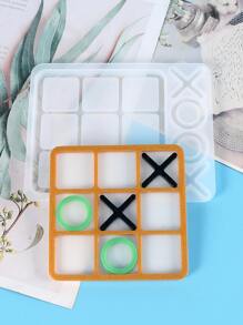 Letter Graphic Epoxy Mold, Clear Tic Tac Toe Silicone Mold For DIY - White - View 3